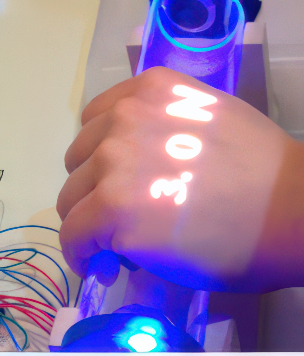 LiTu in use: finger contact on the tube mapped to a musical or graphics output