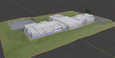 3D model of the school built in Blender
